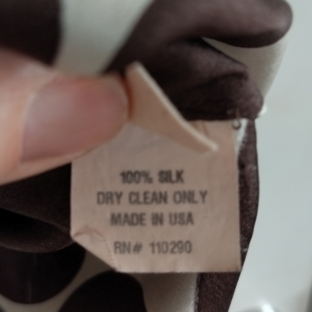 Nili Lotan Silk Chocolate Dot Shift Dress Size Small, Great Pre Loved Condition - Picture 3 of 4